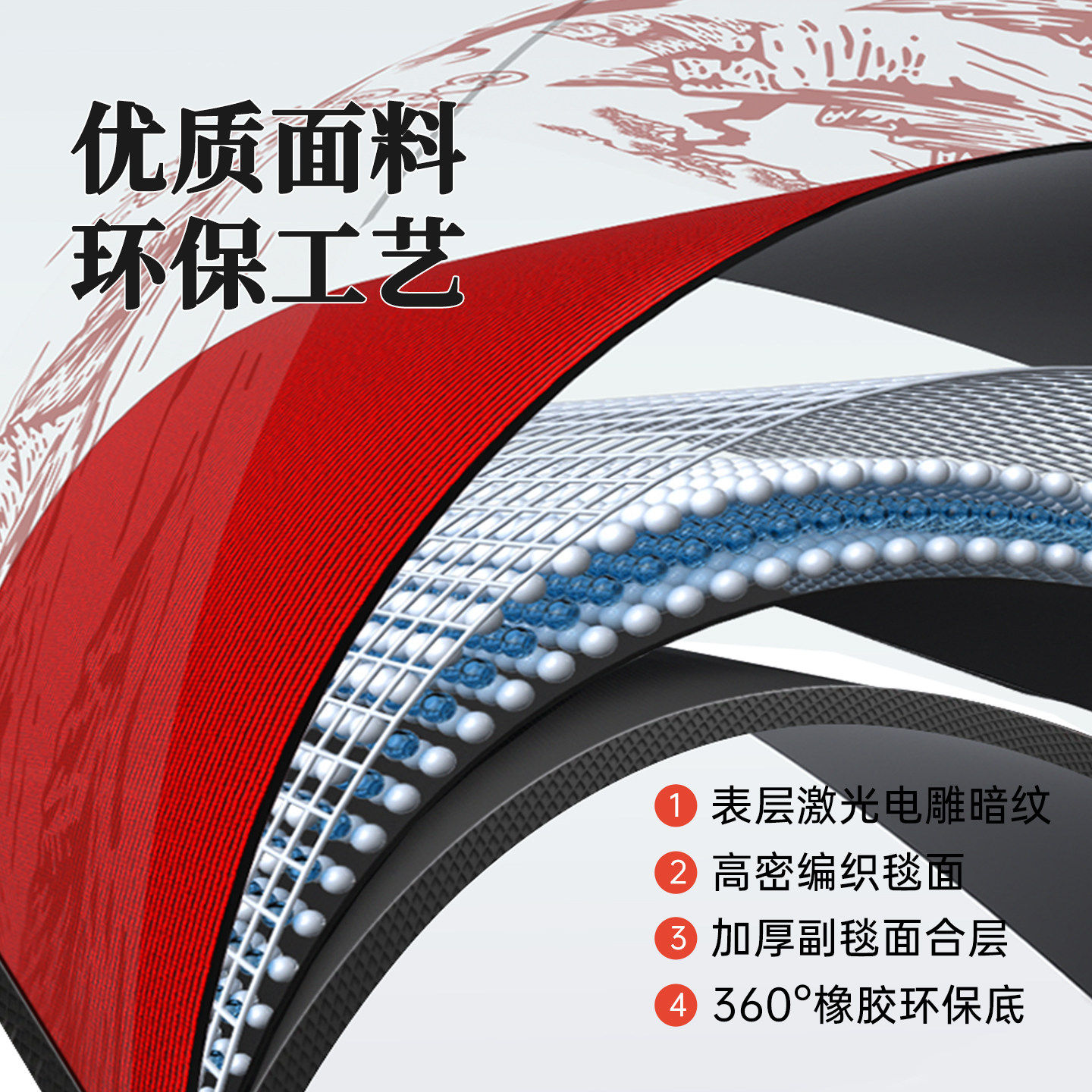 马年入户门地垫高端别墅门口耐磨防滑脚垫新款室外红色喜庆垫子,淘宝优惠券,粉丝福利购,淘宝优惠卷