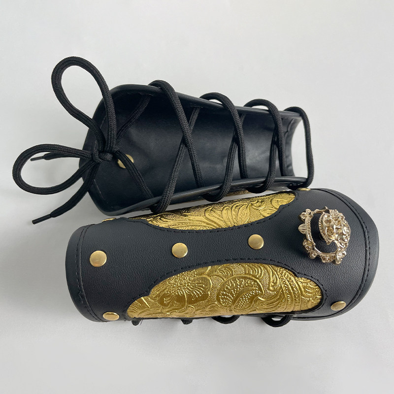 汉服儿童护腕护甲原创金色皮革护臂古风配饰飞鱼服圆领袍束袖,淘宝优惠券,粉丝福利购,淘宝优惠卷