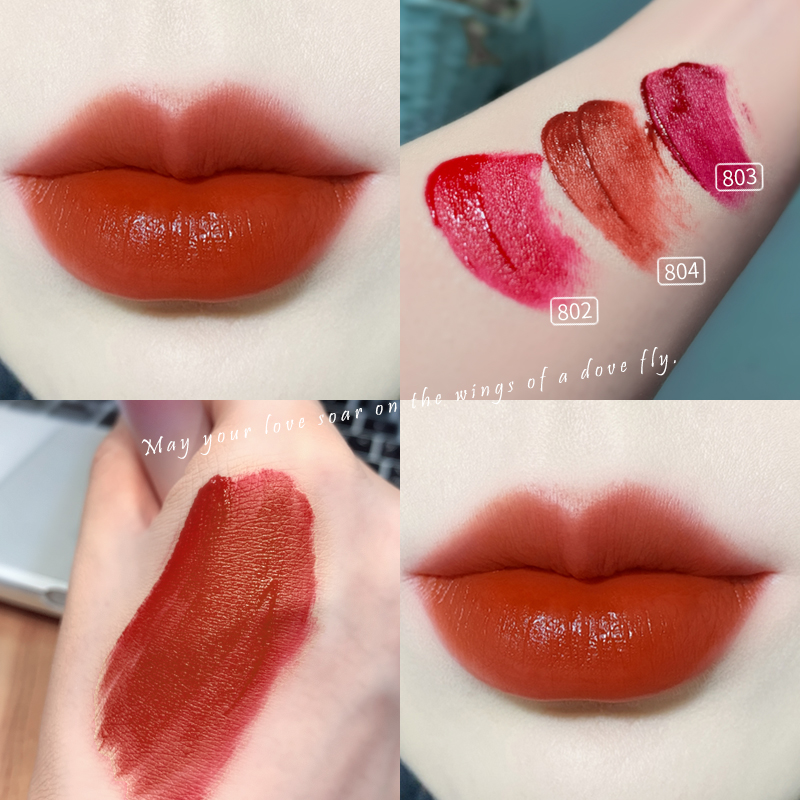 gleemmei旗舰店GleeMmei唇釉女学生款平价丝绒雾面哑光奶茶色小众品牌口红蜜桃色2