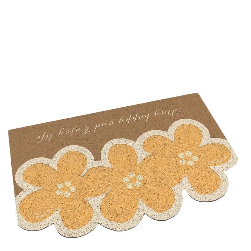 进门口清新花朵丝圈地垫入户门垫家用玄关防滑蹭土可裁剪脚垫地毯,淘宝优惠券,粉丝福利购,淘宝优惠卷