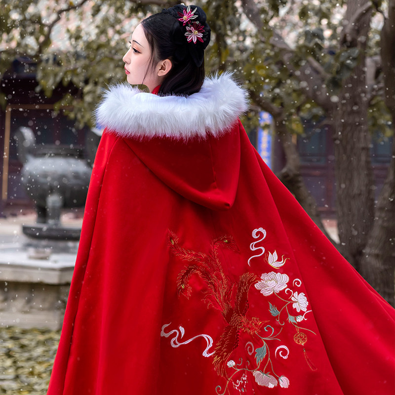 栾凰原创正品【凤羽】加厚珊瑚绒汉服 栾凰汉服