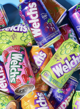 4罐包邮韩国Welchs零糖zero汽水
