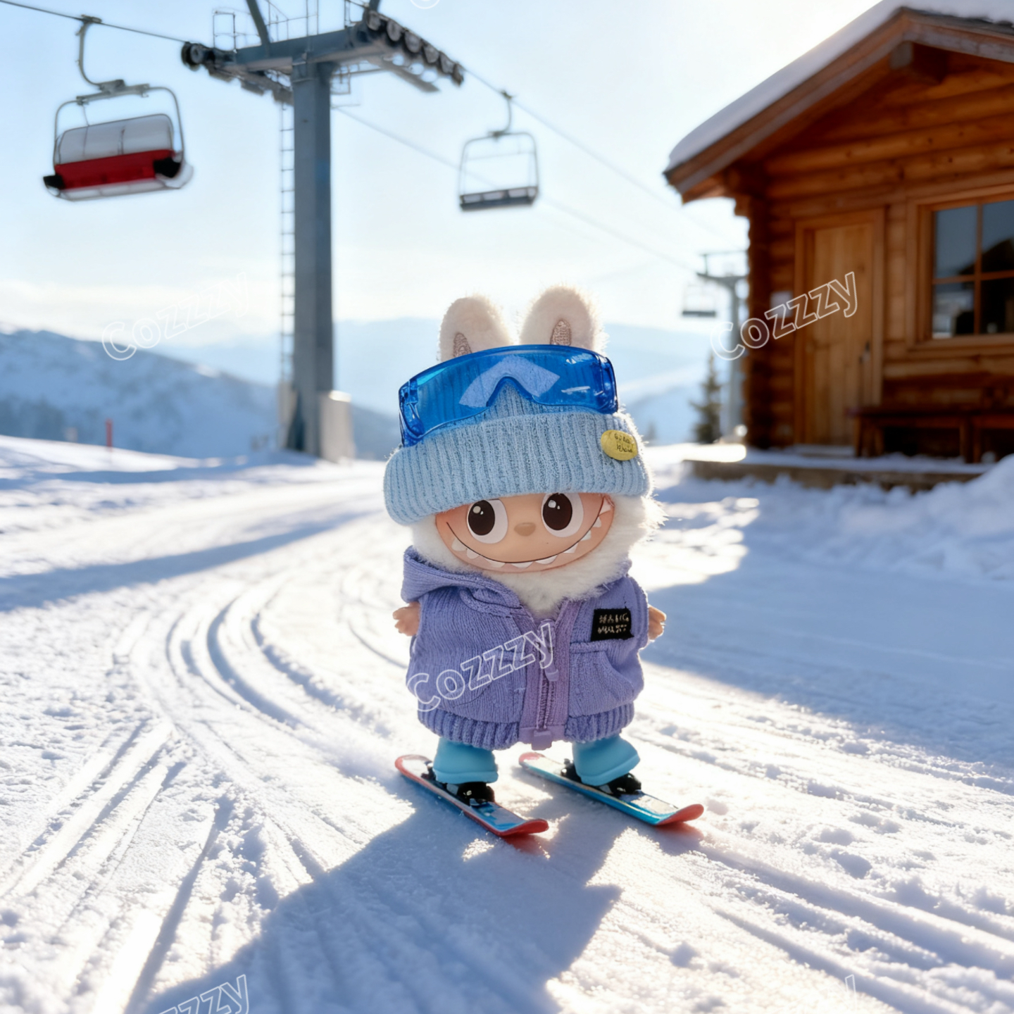 Labubu4.0双板滑雪娃衣10cm  Kitty联名滑雪单板 盲盒拉布布娃衣,淘宝优惠券,粉丝福利购,淘宝优惠卷