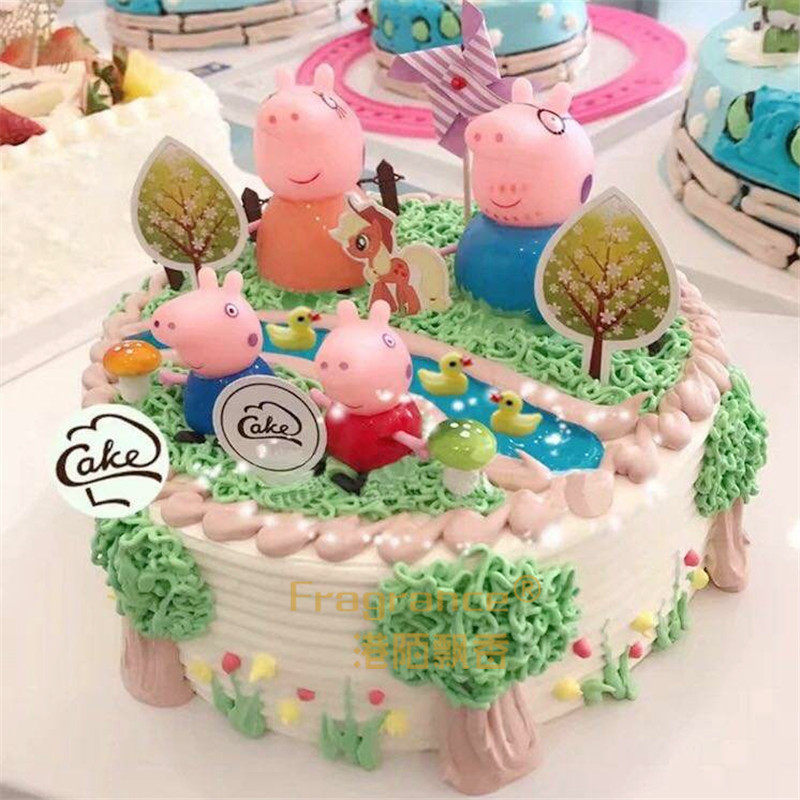吉林小猪佩琪宝宝生日蛋糕松原市 港陌飘香新鲜蛋糕