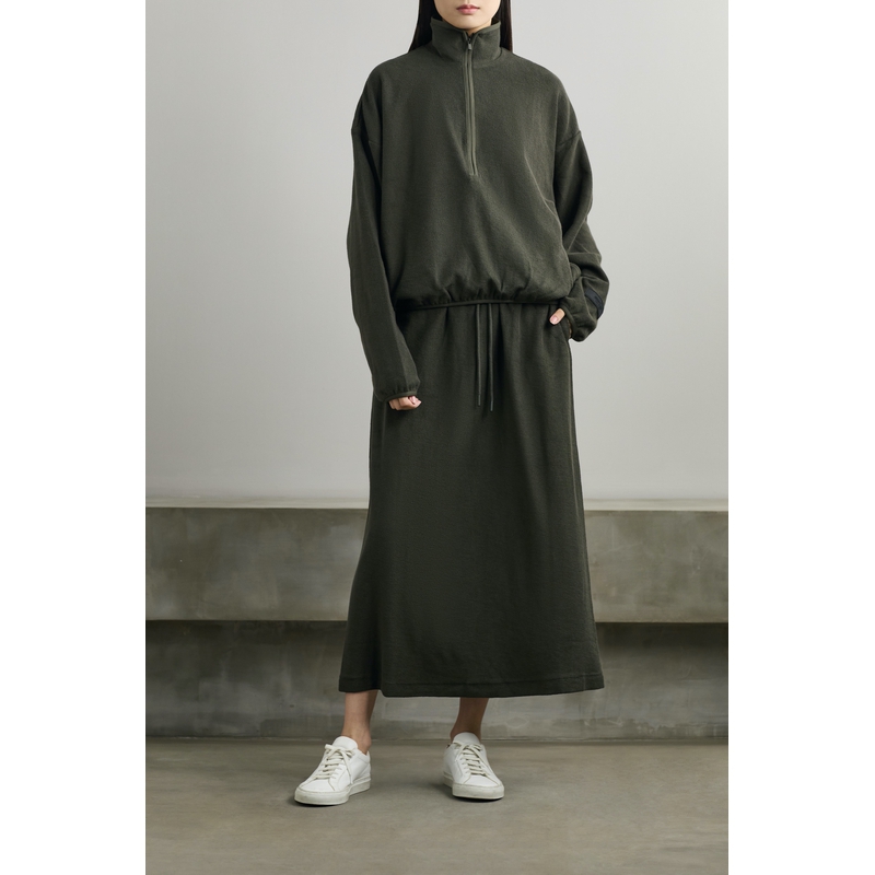 ESSENTIALS FEAR OF GOD 早春女贴花棉质毛圈布半拉链卫衣 - 图2