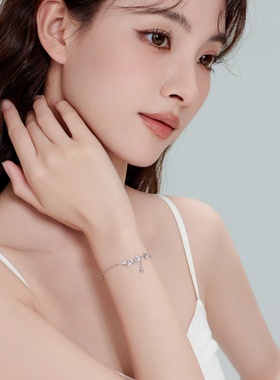 老凤祥紫藤花系列925纯银手链