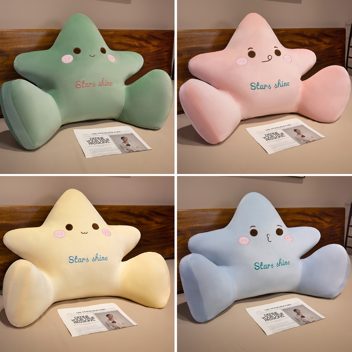 床头靠垫软包床上大号靠背抱枕女生睡觉枕头沙发护腰宿舍学生靠枕 - 图1