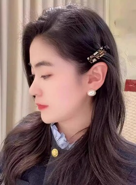 炫彩水钻发夹轻奢水晶侧边刘海夹