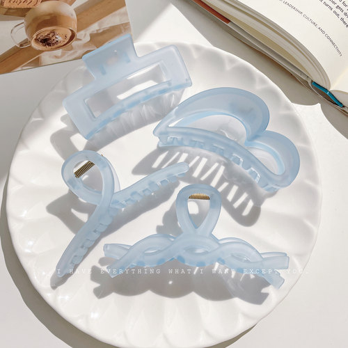 夏季果冻色抓夹中号发量少2026新款高级感鲨鱼夹蓝色发夹夹子发抓 - 图2