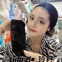 Muslim yarn towel breathable bandage to bottom hat mesh elastic beam hair with hollowed-out fishing net hair with back group female headscarf