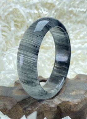 秀吧珠宝天然蓝兔毛水晶手镯直播间选购