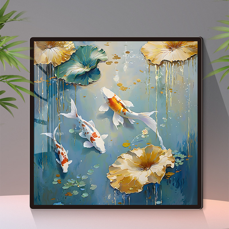 新中式客厅装饰画遮瑕遮丑贴画自粘玄关壁画餐厅背景高级感墙贴画,淘宝优惠券,粉丝福利购,淘宝优惠卷