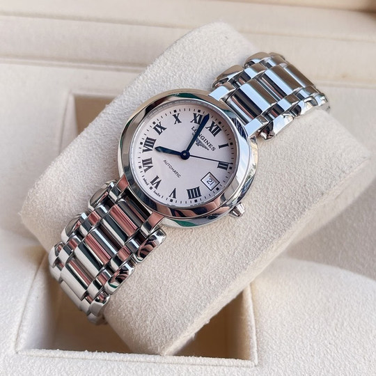 Reloj mecánico resistente al agua Longines para mujer.