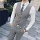 Vest men's Korean version slim fit suit vest set, best man group, brother style hairstylist, men's suit and vest