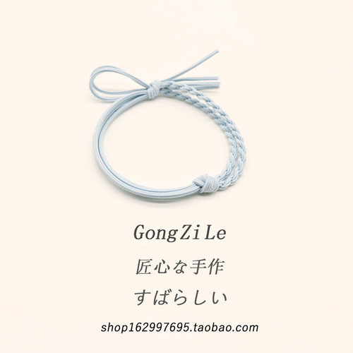 小皮套送男友手腕情侣小皮筋一对网红ins扎头发发圈韩版简约头绳 - 图1