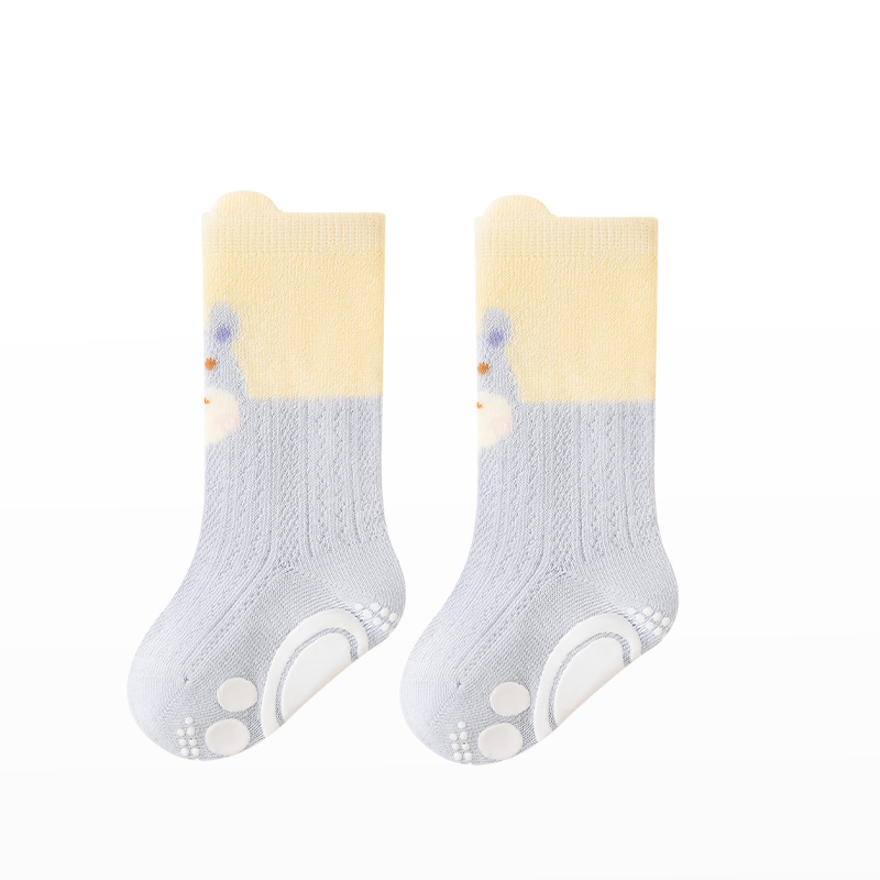 宝宝地板袜夏季薄款新生婴儿袜子纯棉不勒腿网眼透气防滑隔凉学步