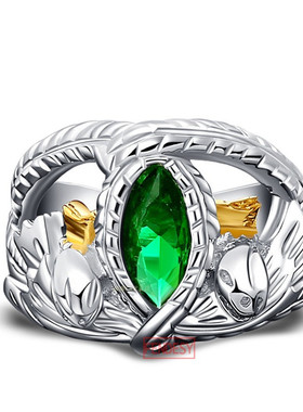 指环王925纯银镀白金魔戒戒指