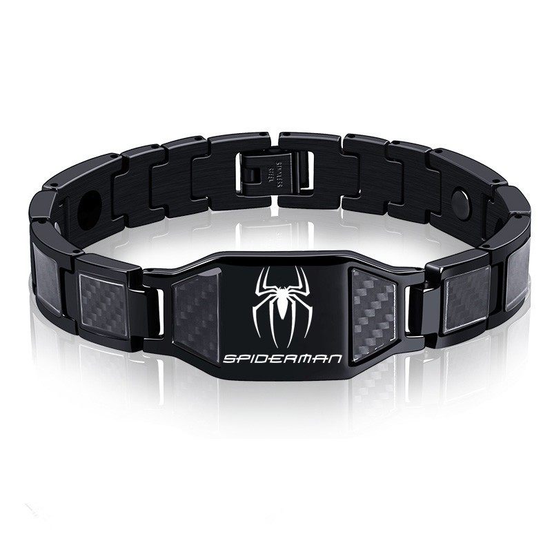英雄联盟手链复仇者联盟4英雄归来黑豹钢铁侠手链男钛钢手环游戏配饰免费刻字
