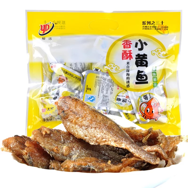 裕达香酥小黄鱼500g袋装香辣味黄花鱼干舟山海鲜零食即食休闲小吃 - 图3