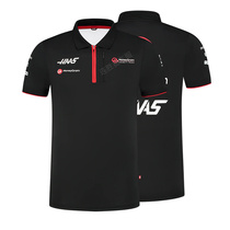 F1 race car suit T-shirt 2023 new product Hass haas fleet short sleeve turnover POLO shirt Summer speed dry man custom
