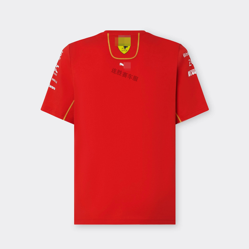 新品2024f1赛车服窝法车队夏季短袖圆领T恤速干男户外休闲运动衣