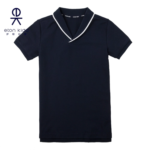 Летняя форма, темно-бордовая футболка с коротким рукавом для мальчиков