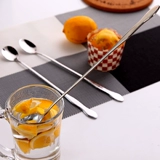 2 из нержавеющей стали длинные ложки шпины маленькая ложка приправляющая кофейная ложка Распространена творческая ледяная ложка десертные медовые ложки