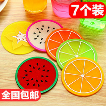 Cup cushion heat insulation cushion table cushion anti-hot European-style cushion creative minimalist silicone home anti-slip cute cartoon fruit