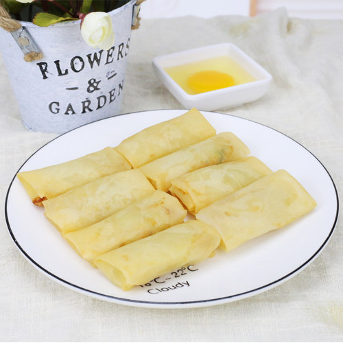 上海南翔春卷皮油炸小吃餐饮商用春卷皮薄饼皮冷冻半成品家用面皮 - 图2