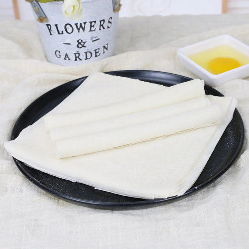 上海南翔春卷皮油炸小吃餐饮商用春卷皮薄饼皮冷冻半成品家用面皮 - 图0