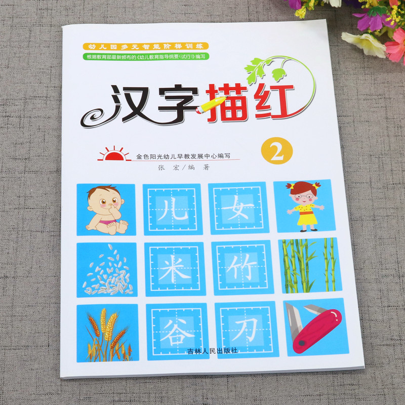 汉字描红本 全套3册 幼儿园学前班幼小衔接一日一练汉字字帖入学准备书籍教材 笔顺描红练字本中班幼儿练习册天天练升一年级认识字 - 图2