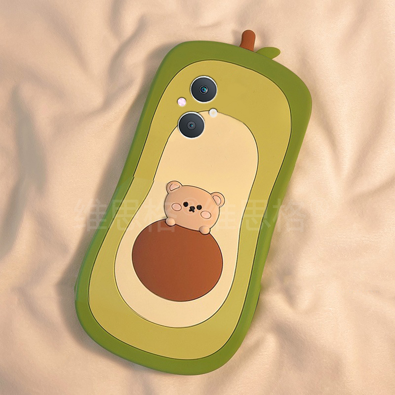 适用oppoa5手机壳a5pro卡通a97立体a3活力版a93s轻松熊a91牛油果a56可爱a72小熊a58趣味a11x创意a2呆萌oppo软 - 图1
