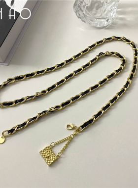 金属链条编织小香风腰链个性潮女辣妹配饰身体链气质时尚秋冬饰品