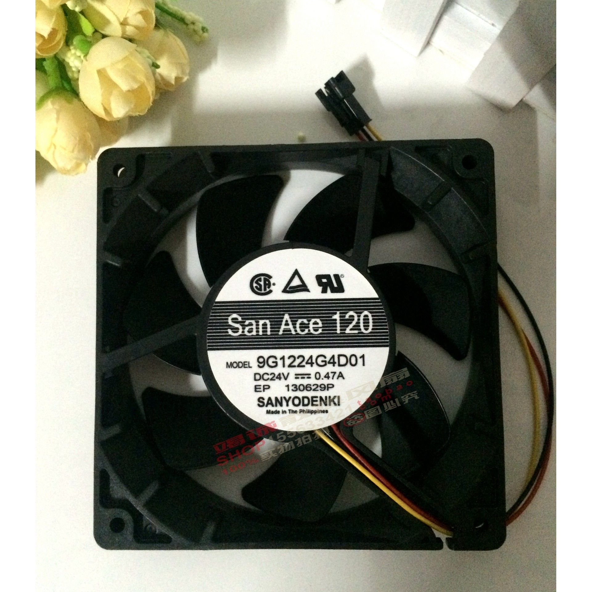 原装正品三洋9G1224G4D01 24V 0.47A 120*120*25MM双滚珠散热风扇 - 图3
