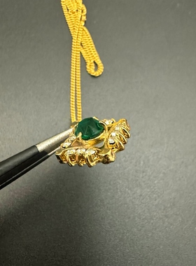 中古首饰绿宝石项链国外回流一物一件错过无补