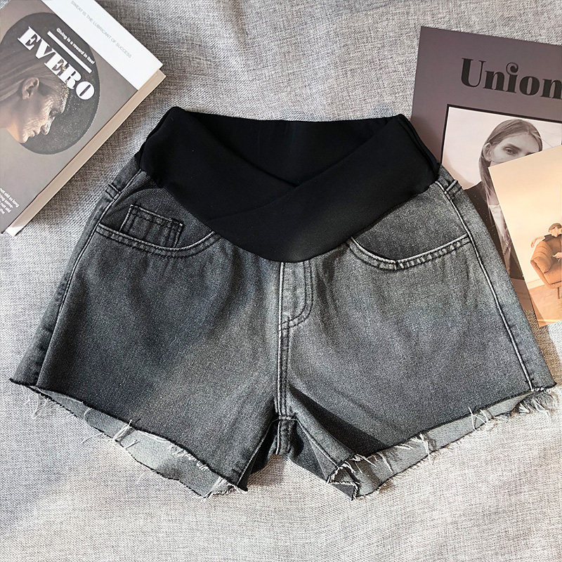 孕妇牛仔女春新款外穿低腰款短裤 布衣妈咪孕妇阔腿裤