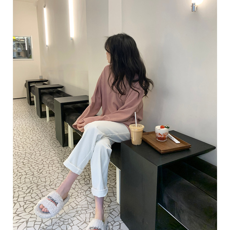 孕妇老爹九分夏季外穿宽松牛仔裤 布衣妈咪孕妇直筒裤