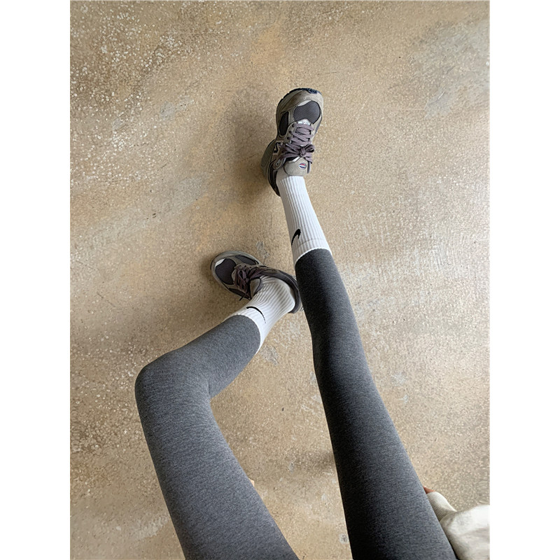 孕妇纯棉九分春秋季外穿灰色打底裤 布衣妈咪孕妇打底裤