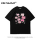 Vibe ວ່າງ hot girl right shoulder short sleeve t