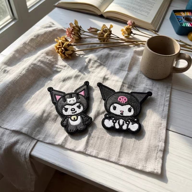 自粘款卡通可爱库洛米美乐蒂鞋花装饰贴布DIY洞洞鞋扣配饰补丁贴,淘宝优惠券,粉丝福利购,淘宝优惠卷