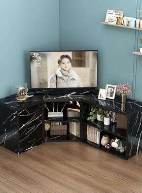 转角电视柜组合角柜卧室简约墙角柜三角形简易矮柜落地柜客厅边柜