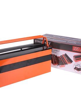 168件套铁箱工具套装手拎式五金组套工具箱棘轮扳手储物柜