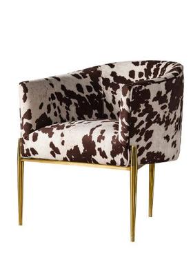 现代轻奢单椅老虎椅简约时尚豹纹休闲椅可靠头单人沙发