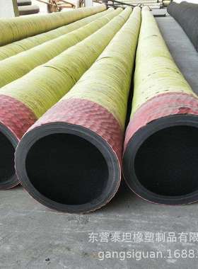大口径吸排泥胶管耐磨黑色橡胶钢丝缠绕8寸10寸12寸