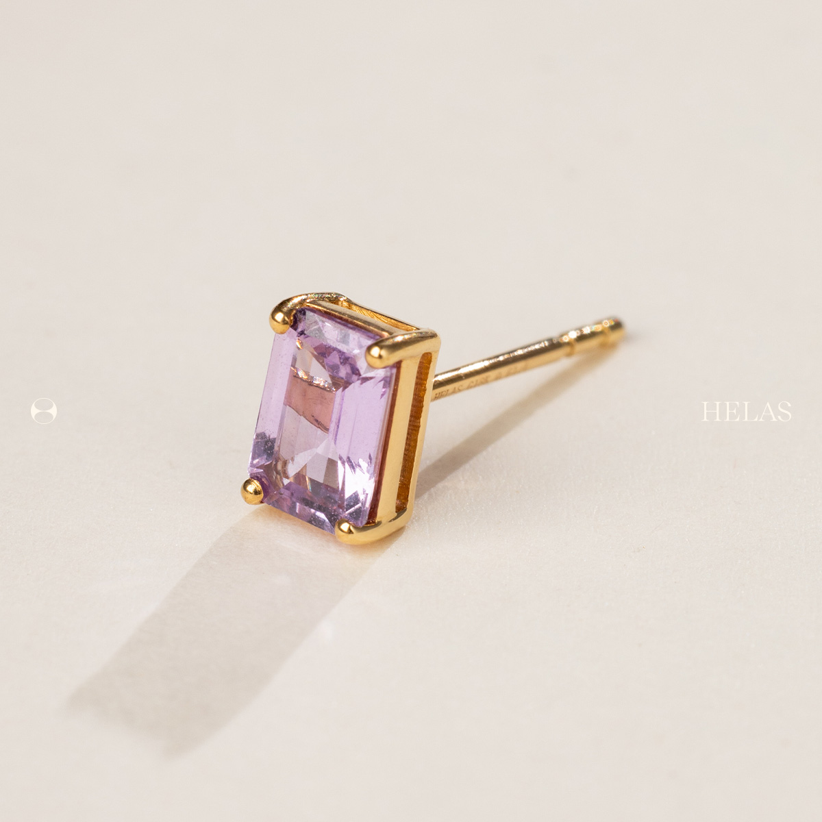 【直播间挑选】HELAS赫拉18K金彩色蓝宝石耳钉耳饰精选通透多色 - 图2