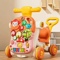 Baby walkway car anti-type leg multifunction five all-in-one anti-side trolley baby learn walking walking aid toy