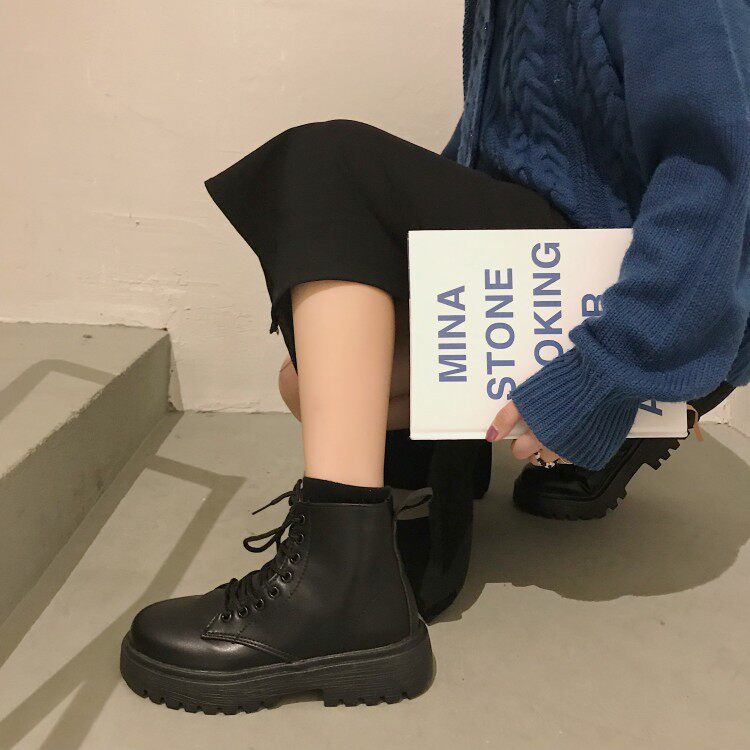 马丁靴女2019 束士步时装靴