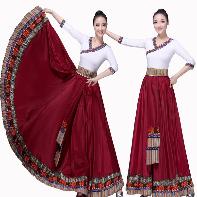 卓思蔻藏族舞蹈服装广场舞演出服 卓思蔻民族服装/舞台装