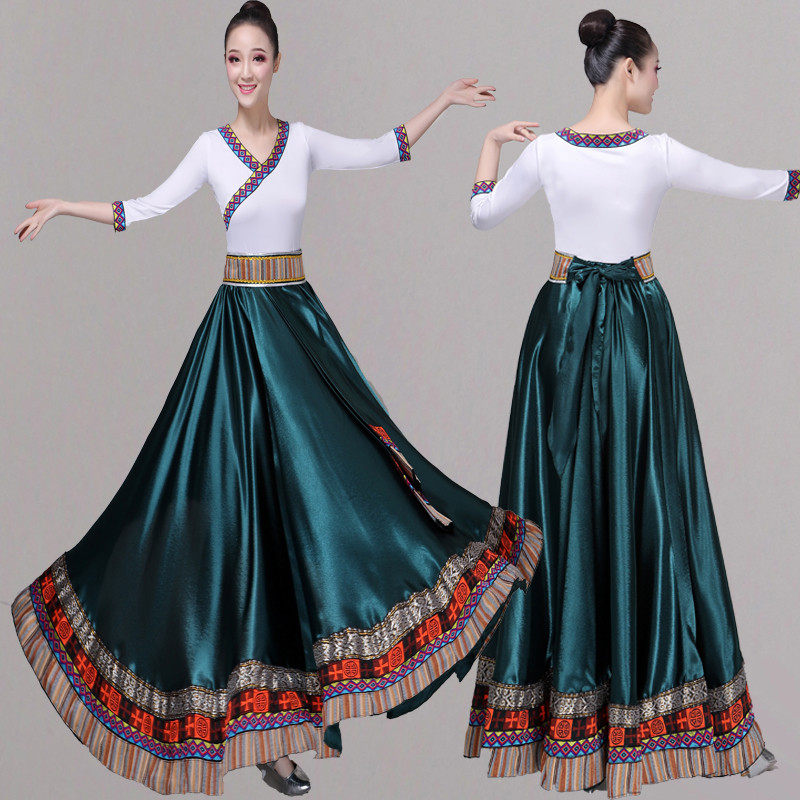 藏式民族舞女藏族舞蹈服装演出服 卓思蔻民族服装/舞台装