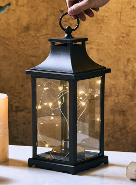 圣诞复古夜灯桌面摆件